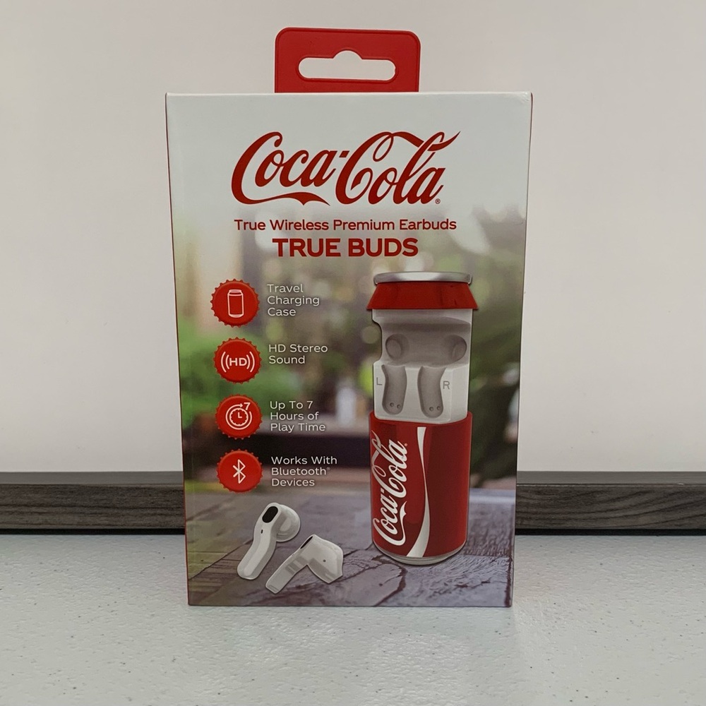 Coca-Cola True Buds Wireless Earbuds with Charging Case-New